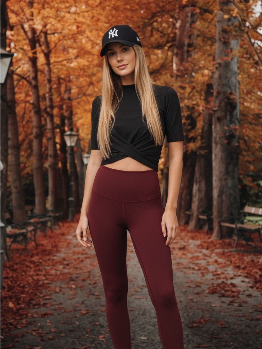 Lululemon Wrap Front Mock Neck Short Sleeve Crop Top in Black PTP 13 Inches